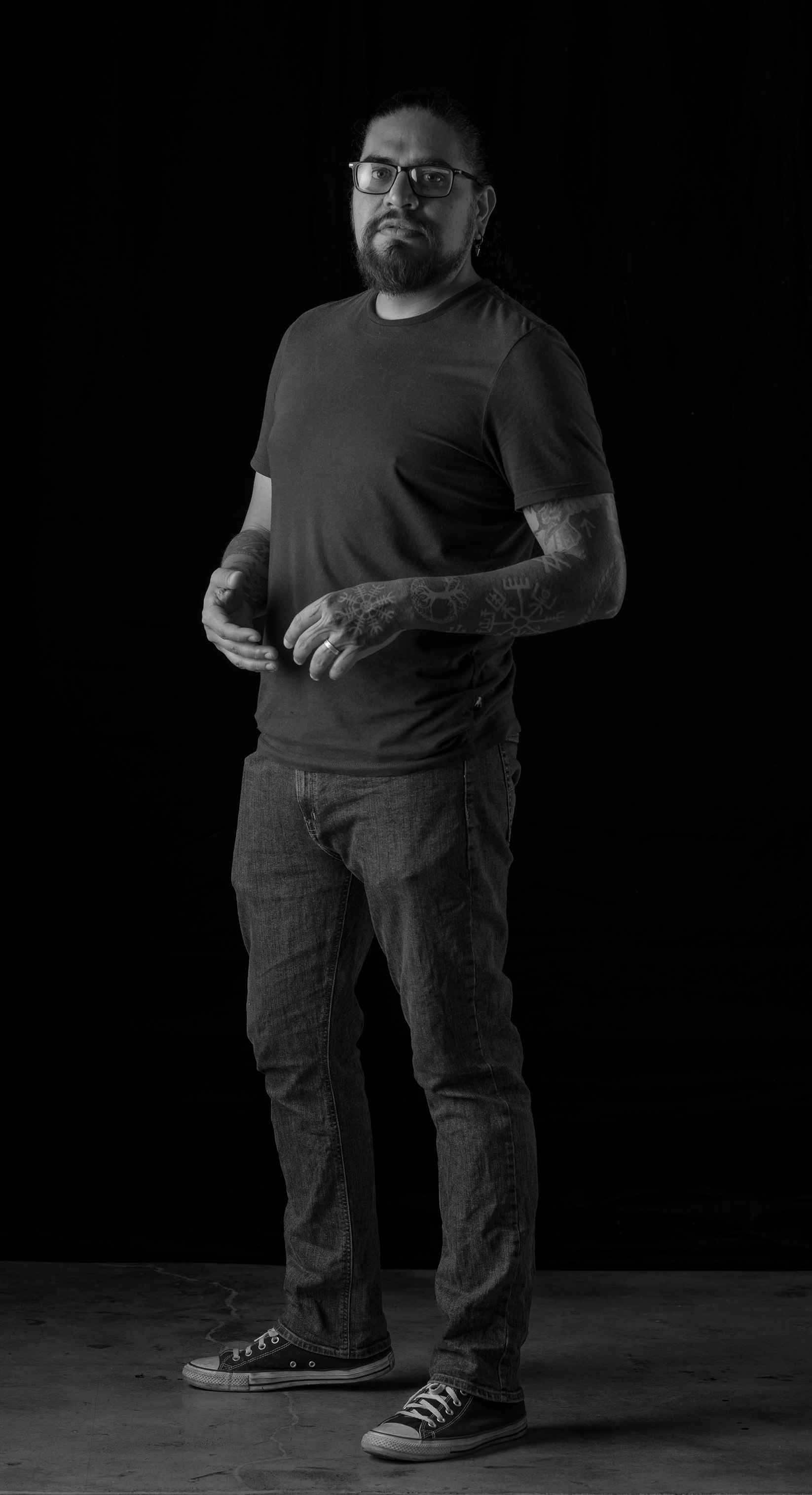 Retrato de Cristo, artista de Nahual Tattoo